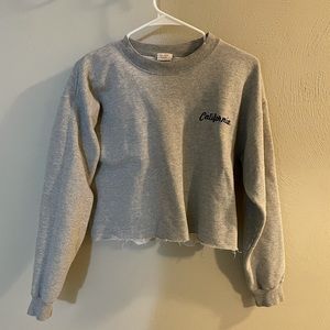 Grey John Galt “California” Cropped Sweat Shirt